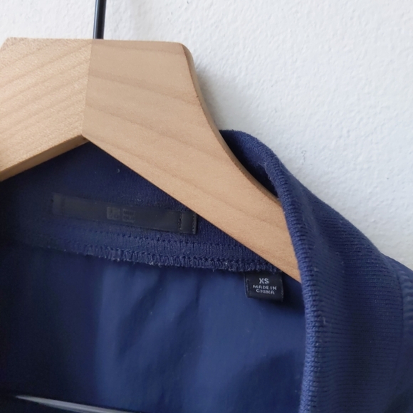 Uniqlo Lightweight Bomber Jacket Navy Blue Women's XS - Picture 4 of 6